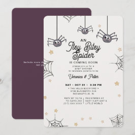 Itsy Bitsy Spider Meisje Halloween Baby shower Kaart