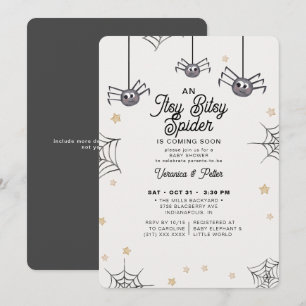 Itsy Bitsy Spider Neutral Halloween Baby shower Kaart