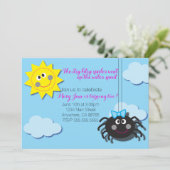 Itsy Bitsy Spider nodigt uit (geen Roze Achtergron Kaart (Staand voorkant)