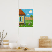 Itsy Bitsy Spider Nursery Rhyme Classroom Poster (Keuken)