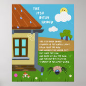 Itsy Bitsy Spider Nursery Rhyme Classroom Poster (Voorkant)