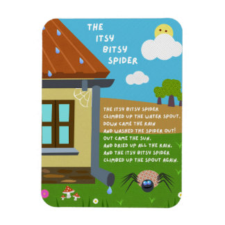 Itsy Bitsy Spider Nursery Rhyme Magnet Magneet