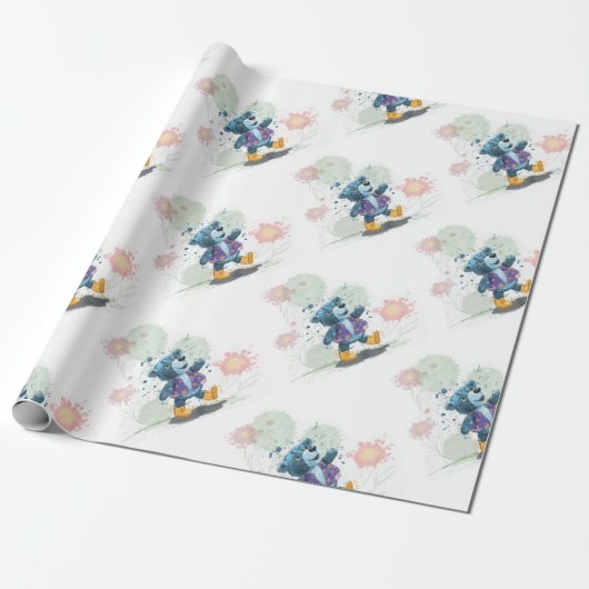 Itsy Bitsy Teddy Bear Willie Cadeaupapier (Uitgerold)