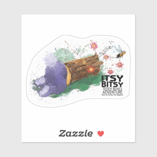 Itsy Bitsy Teddy Bear Willie Sticker (Vel)