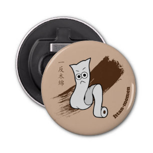 Ittan-momen- Japanse Doek Roll Yokai Button Flesopener
