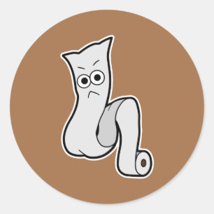 Ittan-momen- Japanse Doek Roll Yokai Ronde Sticker