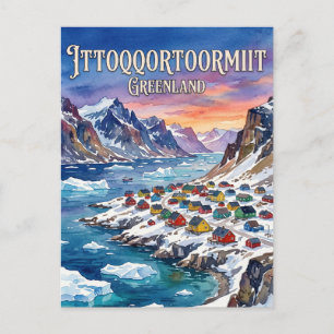 Ittoqqortoormiit dorp Groenland Briefkaart