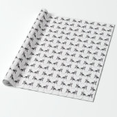 Itty Bitty Boston Terrier Dogs Wrapping Paper Cadeaupapier (Uitgerold)