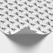 Itty Bitty Boston Terrier Dogs Wrapping Paper Cadeaupapier (Hoek)