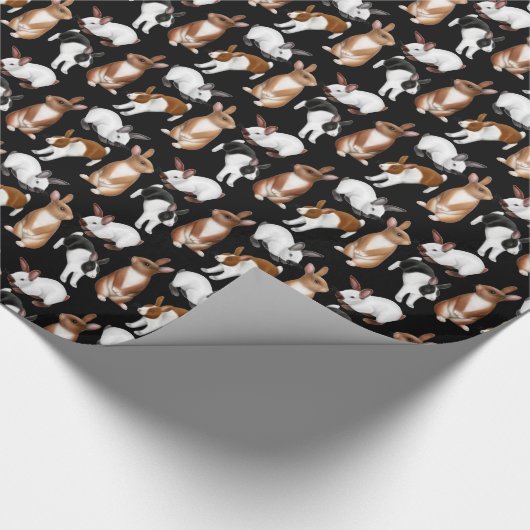 Itty Bitty Bunny Rabbits Gift Wrap Cadeaupapier (Hoek)