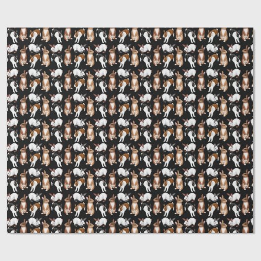 Itty Bitty Bunny Rabbits Gift Wrap Cadeaupapier (Vlak)