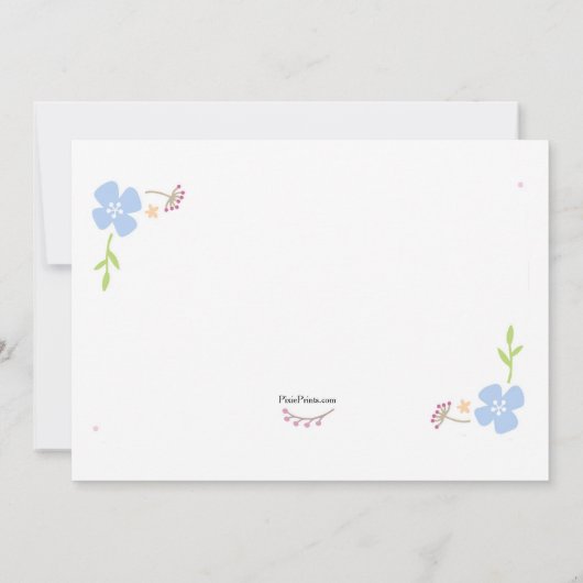 Itty Bitty Flowers Uitnodiging (Achterkant)