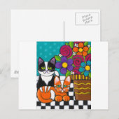 Itty Bitty Katten Briefkaart (Voorkant / Achterkant)