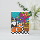 Itty Bitty Katten Briefkaart (Staand voorkant)