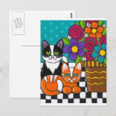 Itty Bitty Katten Briefkaart (Voorkant / Achterkant)