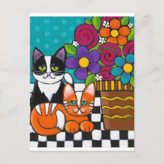 Itty Bitty Katten Briefkaart (Voorkant)