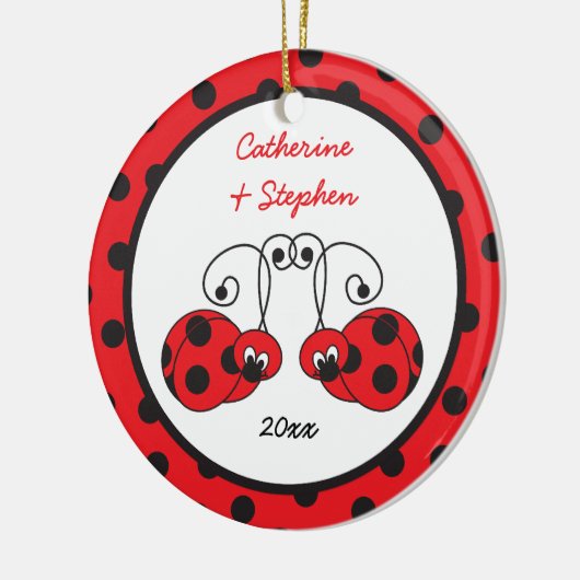 Itty Bitty Ladybug Couple Ornament (Links)