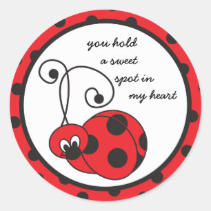 Itty Bitty Ladybug "Dank je" Sticker