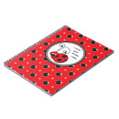 Itty Bitty Ladybug-laptop - Rood Notitieboek (Linkerzijde)