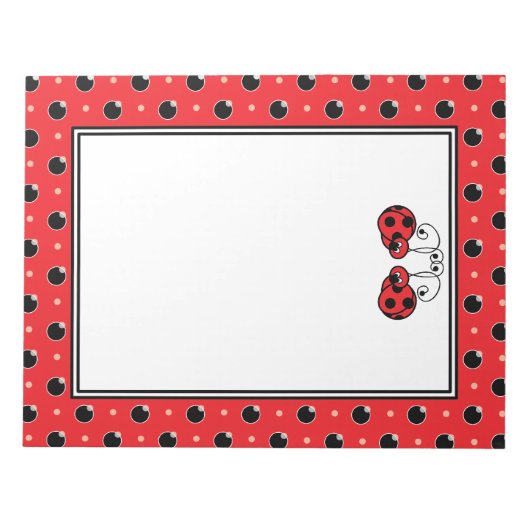 Itty Bitty Ladybug Notitieblok - Rood (Voorkant)