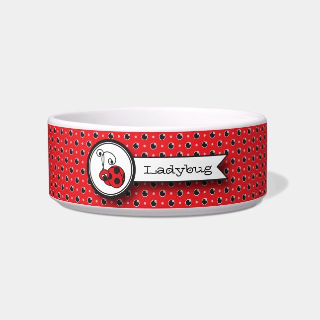 Itty Bitty Ladybug Pet Bowl - Rood Voerbakje (Voorkant)