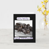 Itty Bitty Pittie Comité Kaart (Gele Bloem)