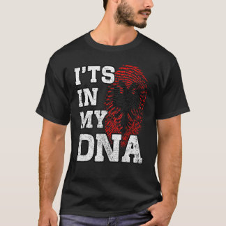 Itu2019s in mijn DNA-Albanese vingerafdruk Proud A T-shirt
