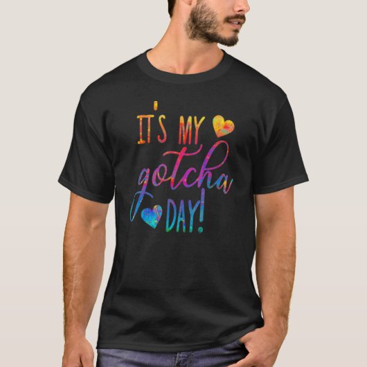 Itu2019s Mijn Gotcha Day Sign Adoption Day Peace O T-shirt (Voorkant)