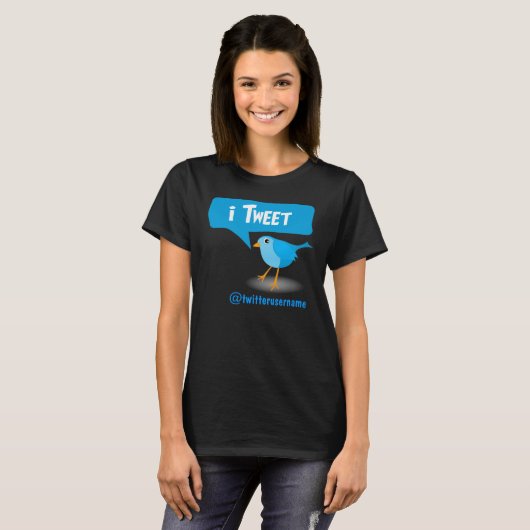 iTweet Twitter Blauwe Vogel Dames T - shirts (Voorkant volledig)