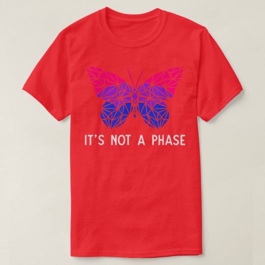 Itx27s geen Fase bi Pride Butterfly LGBTQIA Prou T-shirt (Design voorkant)