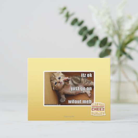 Itz ok, ga gewoon verder zonder fout mannen briefkaart (Staand voorkant)