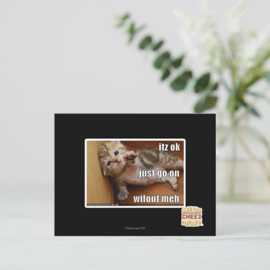 Itz ok, ga gewoon verder zonder fout mannen briefkaart (Staand voorkant)