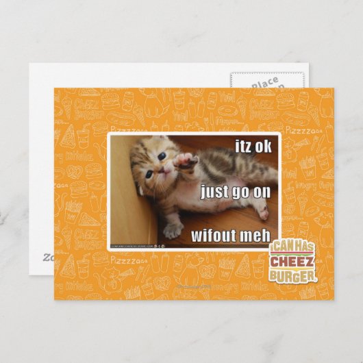 Itz ok, ga gewoon verder zonder fout mannen briefkaart (Voorkant / Achterkant)