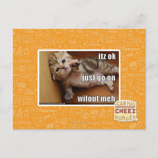 Itz ok, ga gewoon verder zonder fout mannen briefkaart (Voorkant)