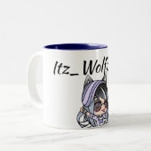 Itz_WolfSong Tweekleurige Koffiemok (Voorkant links)