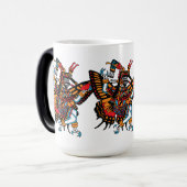 Itzpapalotl - Obsidian Butterfly godin van sterren Magische Mok (Voorkant links)