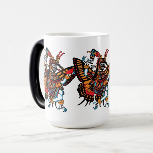 Itzpapalotl - Obsidian Butterfly godin van sterren Magische Mok (Voorkant links)