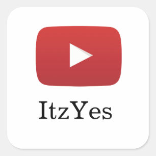 ItzYes YouTube-Sticker Vierkante Sticker