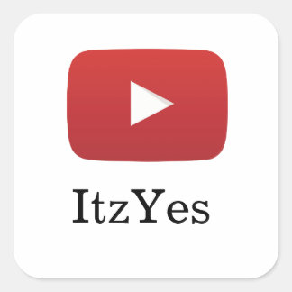 ItzYes YouTube-Sticker Vierkante Sticker