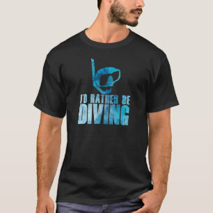 IU2019d liever duiken grappige scuba duiker snorke T-shirt