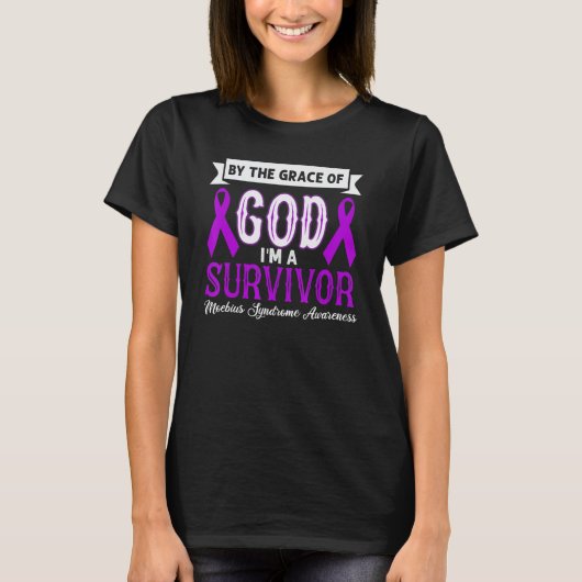 Iu2019m A Survivor Moebius Syndrome Paars Ribbon T-shirt (Voorkant)