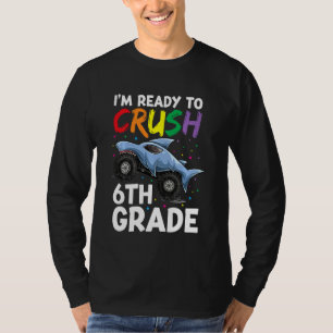 IU2019m Klaar om 6e klas kleding Shark Mon te verp T-shirt