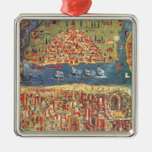 IUK T.5964 Uitzicht Istanbul Metalen Ornament