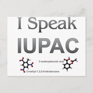 IUPAC International Union Pure & Applied Chemistry Briefkaart
