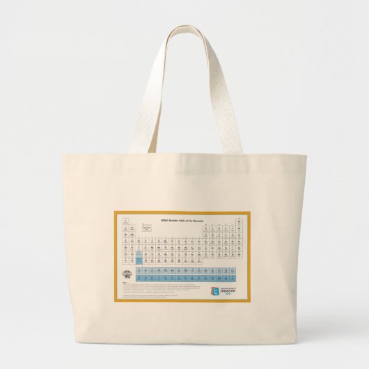 IUPAC Periodic Table New Grote Tote Bag (Voorkant)
