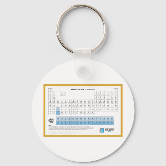 IUPAC Periodic Table New Sleutelhanger (Voorkant)
