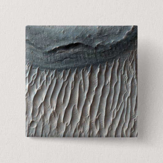 Ius Chasma, een grote canyon op Mars Vierkante Button 5,1 Cm (Voorkant)