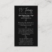 IV Intraveneuze behandeling Infusie Aftercare Kaar Visitekaartje (Voorkant)