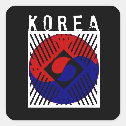 IV - Korea Vierkante Sticker (Voorkant)