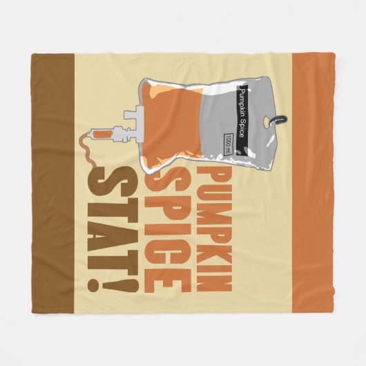 IV Pumpkin Spice Stat Fleece Deken (Voorkant (Horizontaal))
